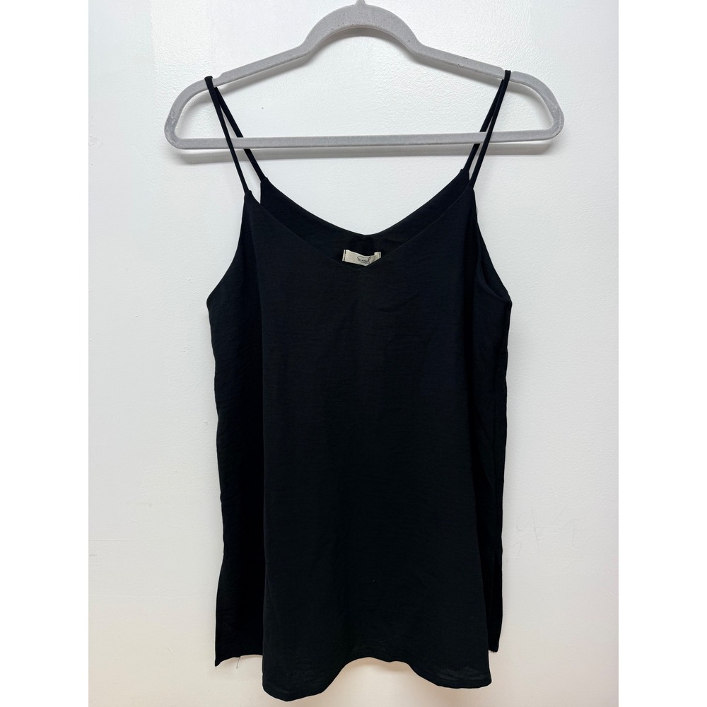 Easel Los Angeles Black V Neck Camisole Tank Top Style ET22379 Size Small #64